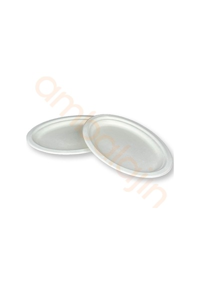 100 Adetnature Ekolojik Karton Kağıt Tek Kullanımlık Oval Tabak - 20x26 Cm Diğer