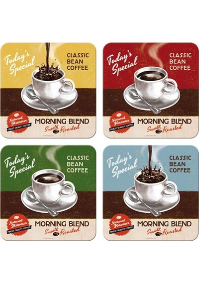 Nostalgic Art Morning Blend Bardak Altlığı Set Çok Renkli