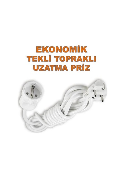 Tekli Topraklı Uzatma Kablo 1 Metre