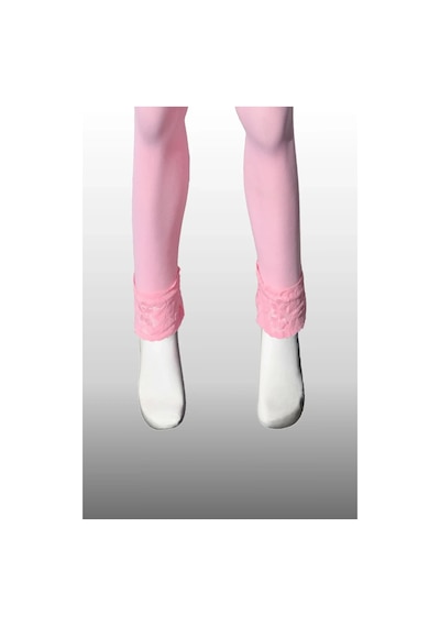 Adisia Kız Çocuk Bileği Dantelli Mevsimlik Pembe Tayt Pembe