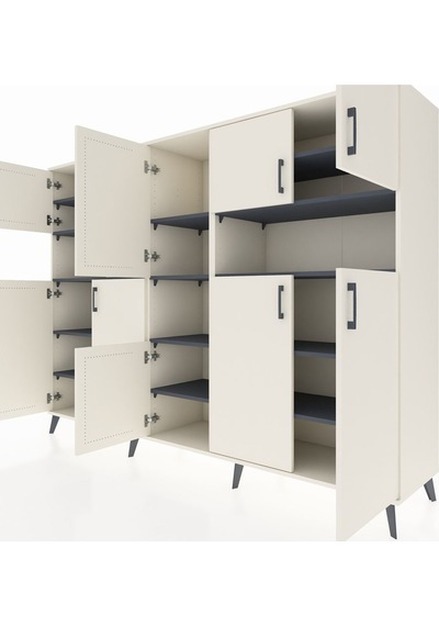 Hyperion Dolap 14 Raflı 10 Kapaklı 220x44x163 Aytaşı-aytaşı/antra Aytaşı-aytaşı/antrasit Hyperion Dolap 14 Raflı 10 Kapaklı 220x44x163 Aytaşı-aytaşı/antra Aytaşı-aytaşı/antrasit