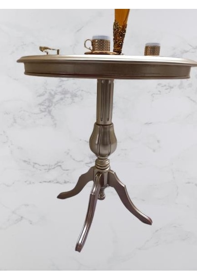 Fiskos Sehpa Eko 90503 Baba 4ayak 65 Cm Hareketli Mdf Tabla Parlak Gold El Yapım