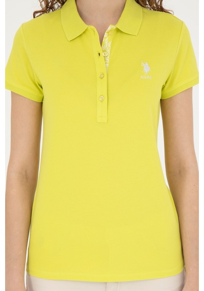 U.S. Polo Assn. Kadın Fıstık Yeşili Basic Polo Yaka Tişört 50289361-VR087