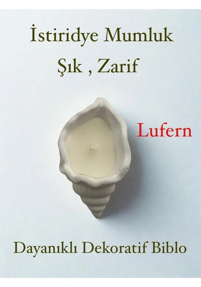 Dayanıklı İstiridye Mumluk Hediyelik Dekorasyon Zarif Biblo Organizer Deniz Kabuğu Takı Tabağı Alçı Çok Renkli