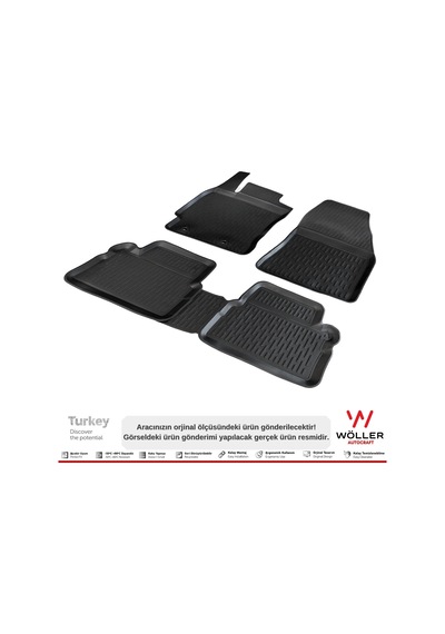 Toyota Uyumlu Auris Paspas 2013 2018 Arası 3D Havuzlu Wöller Paspas