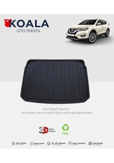 Nissan X-trail 7 Koltuk 2014 Ve Sonrası 3d Bagaj Havuzu