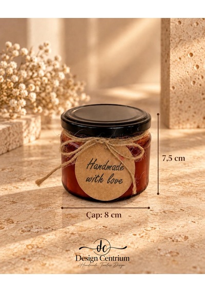 Amber Élegance Amber Kokulu %100 Soya Aromaterapi Wax Mum-300cc Kahverengi