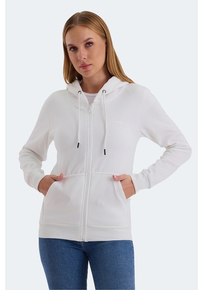 Slazenger Katya 2 Li Set Kadın Beyaz - Siyah Sweatshirt Beyaz - Siyah