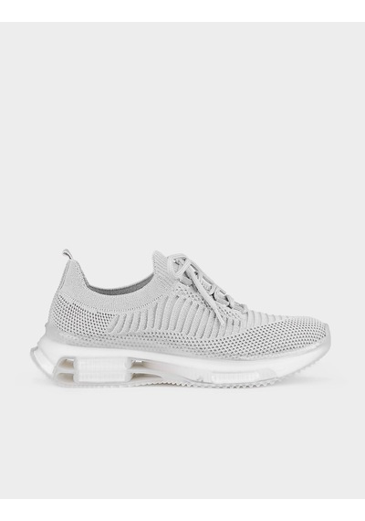 Gri Bağcıklı Kadın Sneaker Spor Ayakkabı Gri