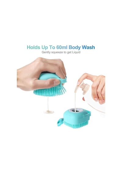 Silikon Banyo Ve Duş Fırçası, Dahili Sabun Şampuan Hazneli, Yumuşak Masaj Etkili, Ergonomi Sku: Smg8690010461902