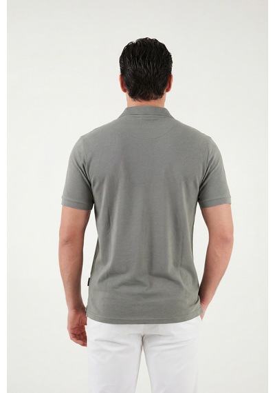 Buratti Pamuklu Regular Fit Düğmeli Erkek Polo Yaka T Shirt 5902127 Haki