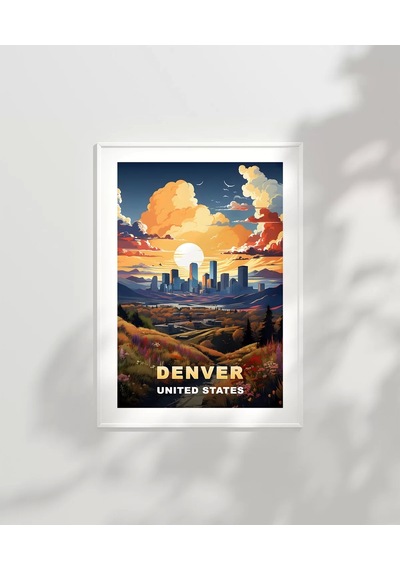 Çerçevesiz Poster Denver'ın Parlayan Ufku