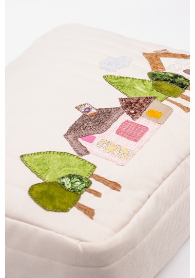 Laptop Çanta Patchwork Krem