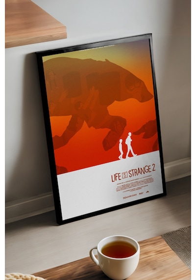 Life İs Strange 2 Siyah Ahşap Çerçeveli Poster, Dekoratif Oyun Duvar Tablosu