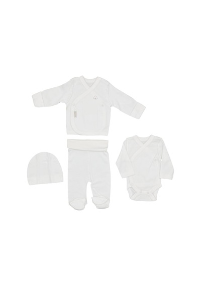 Ciccim Baby Prematüre 4'lü Bebek Zıbın Seti 4948 Ekru