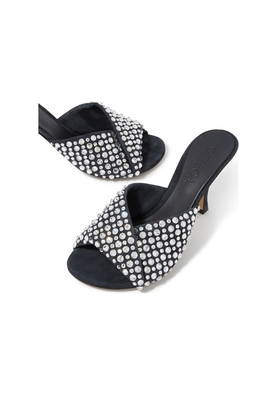 Bottega Veneta Zarif Tasarımlı Blink 80mm Topuklu Mule Terlik Mavi