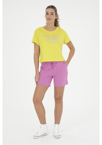 U.s. Polo Assn. Kadın Menekşe Şort Örme 50285885-vr037 Pembe