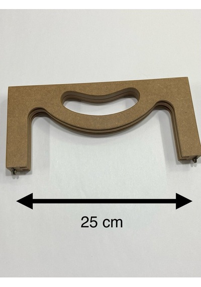 Karantuhafiye Ahşap Çanta Bursu / El Geçmeli Burs / 25 Cm Ham Ham Çok Renkli