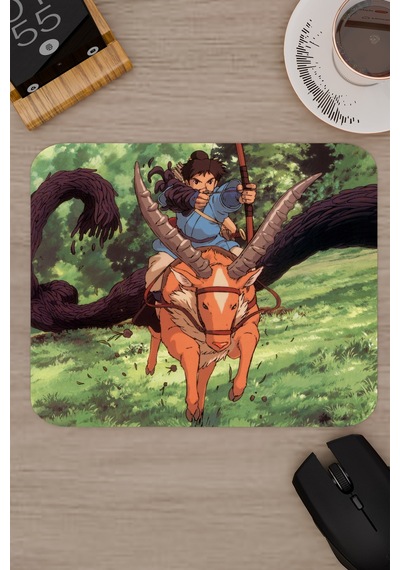 Mononoke Hime Anime V4 - 22x18 Gaming Kauçuk Kaymaz Taban Mouse Pad Fare Altlığı