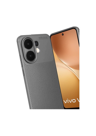 Cosmotex Newface Vivo V60 5g Auto Focus Karbon Kapak - Gri