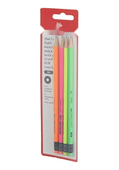 Silgili Kurşun Kalem, Hb Derece 124-Pembe