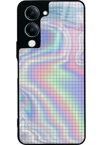 Vivo Y19 Neon Dama Tasarımlı Glossy Telefon Kılıfı Çok Renkli