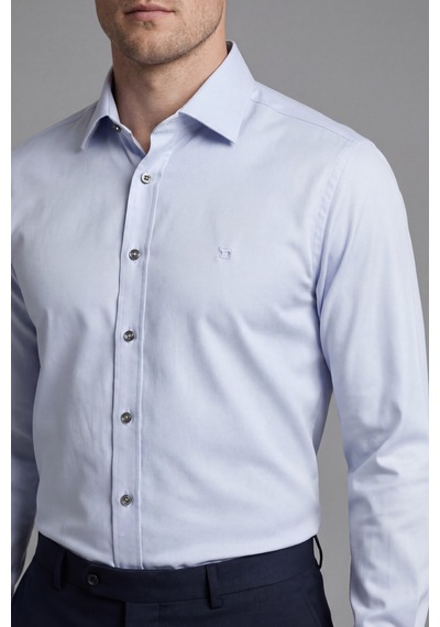 Xint Bisse Regular Fit Uzun Kol Cepsiz Pamuk Beyaz Erkek Gömlek Gri Bsgmkls25561 D55