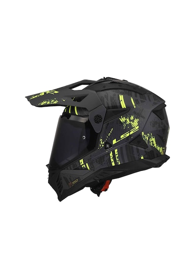 Ls2 Pioneer 2 Crazy Kros Motosiklet Kaskı Sarı - Siyah
