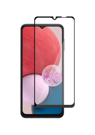 Microcase Samsung Uyumlu Galaxy A13 Tam Kaplayan Çerçeveli Tempered Ekra