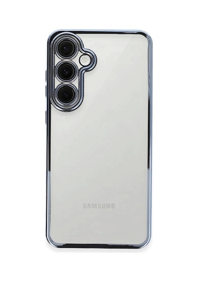 Samsung Galaxy S24 Fe Uyumlu Kılıf Lensli Silikon - Lacivert