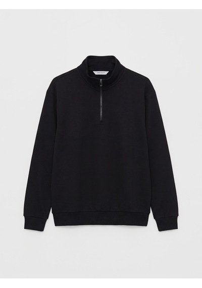 Lcw Vision Siyah Dik Yaka Erkek Sweatshirt