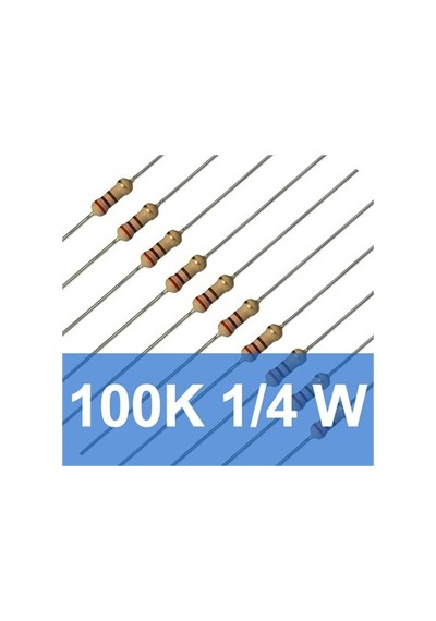 100K 1/4W Direnç (10 Adet)