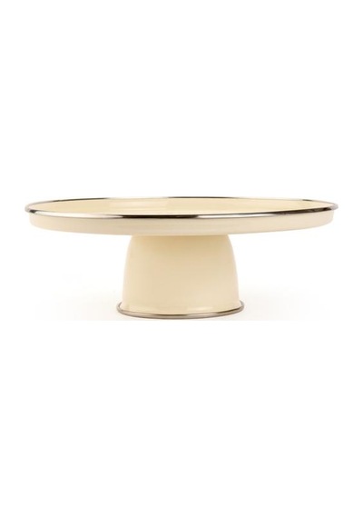 Mien Emaye Büyük Servis Standı - Krem - 31x11 Cm Krem
