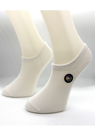 Socks Daily Kadın 6 Çift Penye - Pamuk Pürüzsüz Beyaz Soft Touch Görünmez Sneaker Patik Çorap Beyaz