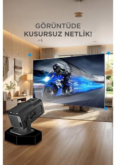 Özel Üretim Projeksiyon Cihazı Hy320 Siyah 4k 1080p Akıllı Cihaz Video Aleti Ev Sineması