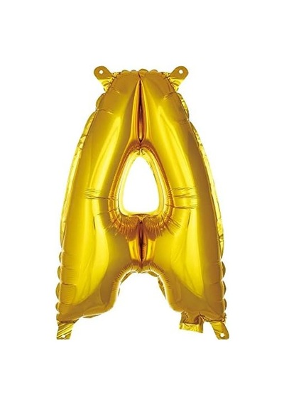 A Harfi 16 İnç Gold Renk Folyo Balon 36 Cm Altın 256