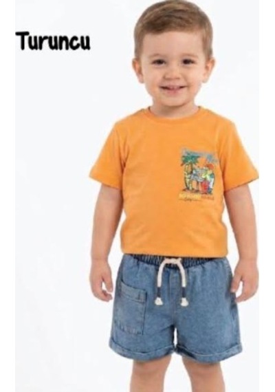 Trend Kids Trendebee Kids 2li Takım Penye Kotlu Westcdast Paradise Baskılı Açık Turuncu Trend Kids Trendebee Kids 2li Takım Penye Kotlu Westcdast Paradise Baskılı Açık Turuncu