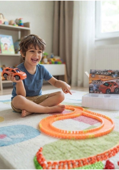 3d Müzikli Pilli Speed Car Kırmızı
