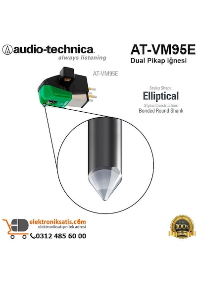 Audio Technica At-Vm95E Dual Pikap İğnesi