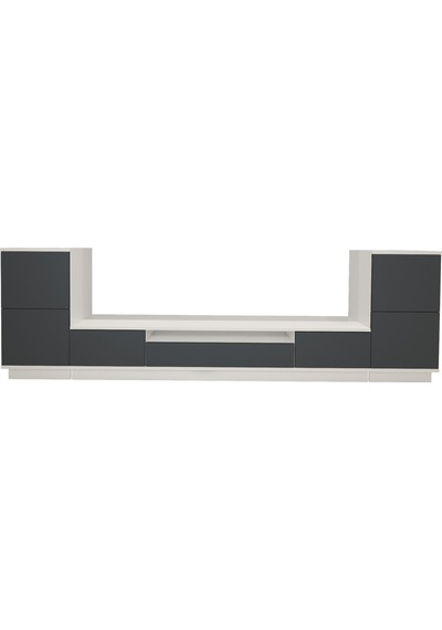 Decoraktiv Trendstyle On2s Mdf Tv Ünitesi Tv Sehpası Beyaz - Antrasit