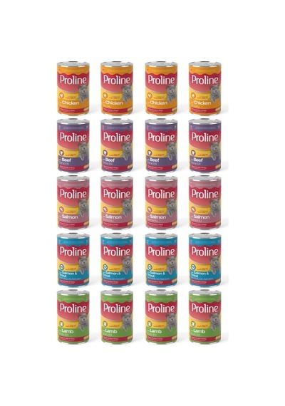 Proline Karışık Kedi Konservesi 5 Çeşit 400 Gr X 20 Adet