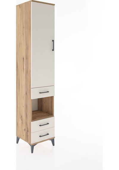 Hyperion Dolap 3 Raflı 3 Çekmeceli Tek Askılı 44x44x221 Çam-aytaşı Atlas Çam