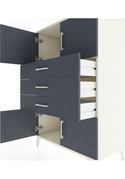 Hyperion Dolap Tek Raflı 3 Çekmeceli 4 Kapaklı 88x44x134 Aytaşı-antrasit Aytası Hyperion Dolap Tek Raflı 3 Çekmeceli 4 Kapaklı 88x44x134 Aytaşı-antrasit Aytası