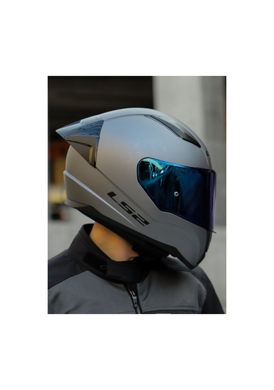 Rapıd 2 Race Mat Tıtanıum Kask Gökkuşagı Camlı + Spoiler Mat Titanium
