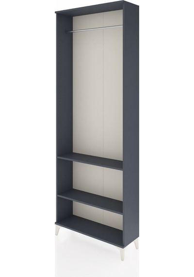 Arges Dolap 2 Raflı Tek Askılı 88x30x243 Antrasit-antrasit Antrasit