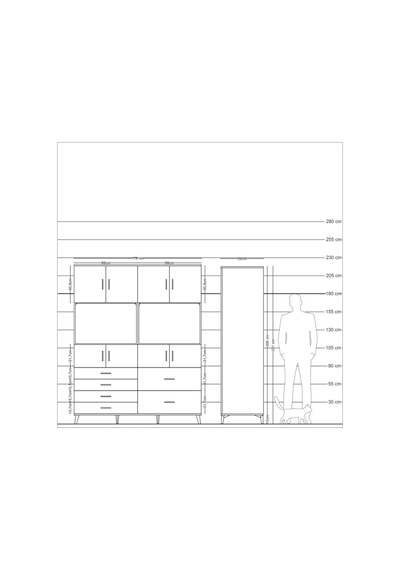 Kronos Gardrop 8 Raflı 6 Çekmeceli 8 Kapaklı 176x59x221 Antrasit-antrasit Antrasit Kronos Gardrop 8 Raflı 6 Çekmeceli 8 Kapaklı 176x59x221 Antrasit-antrasit Antrasit