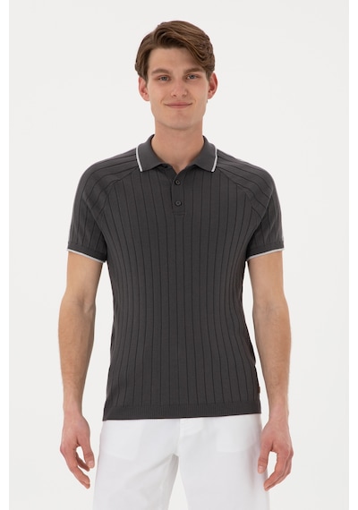 U.S. Polo Assn. Erkek Slim Fit Bisiklet Yaka Antrasit Tişört 50306481-VR006