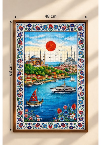1000 Parça İstanbul Boğazı Puzzle 48 X 68 Cm Yüksek Baskı Kaliteli Eğlenceli Puzzle