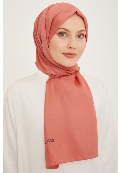 Armine Trend İnci Monogram Şal 2 11 40 Turuncu