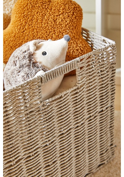 Ocean Home Textile 2'li Çocuk Odası Yıkanabilir Gri Pp Rattan Sepet Set 33 X 33 X 33 Cm